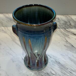 Bill Campbell pottery signed vase